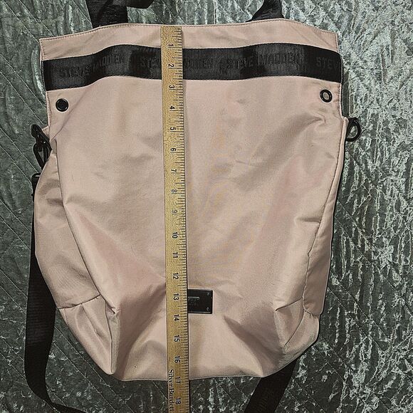 Steve Madden Blush Pink Nylon Crossbody Tote Bag Travel Gym VGUC main image 9